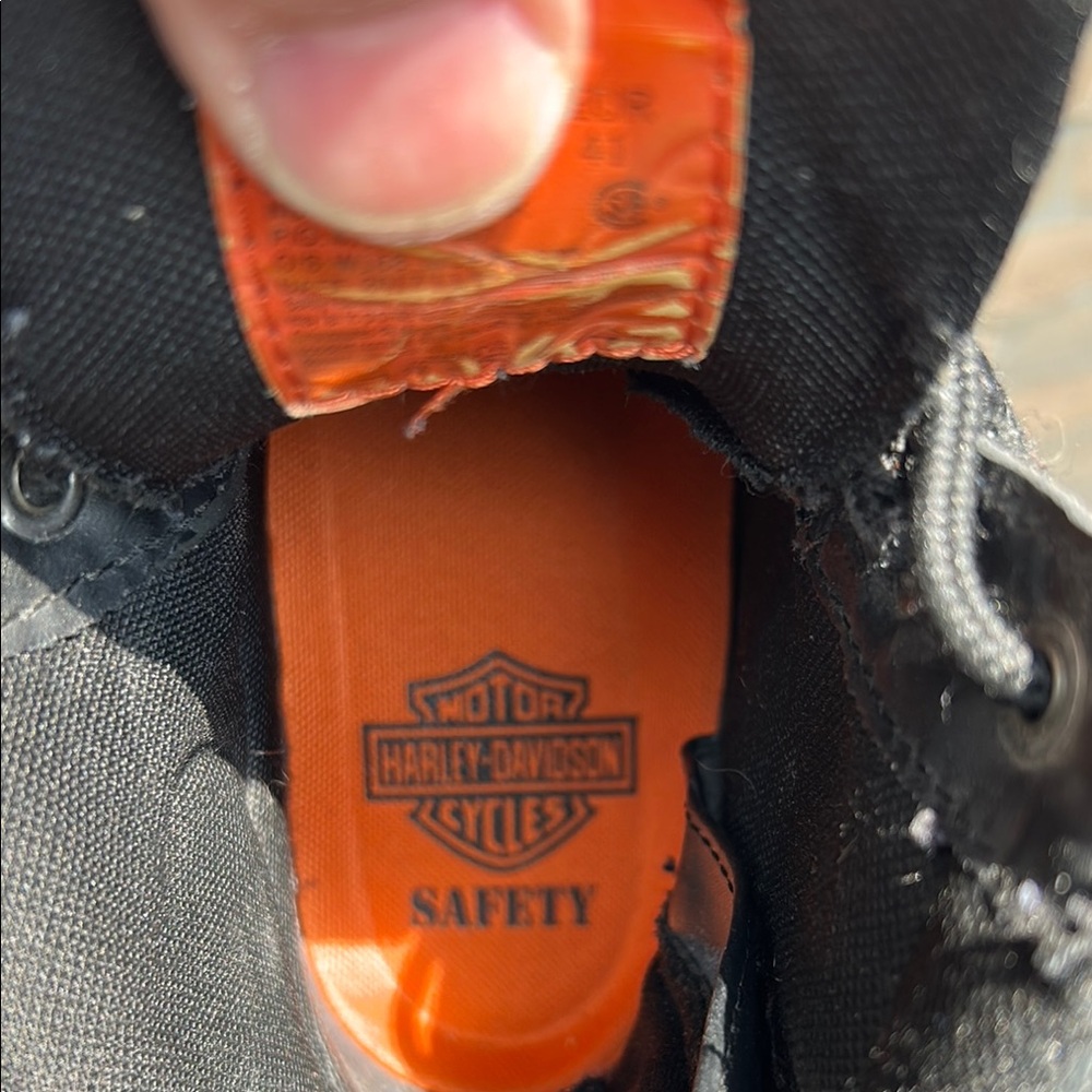 Harley-Davidson Black and Orange Safety Footwear
